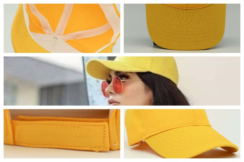 Unisex Ayarlanabilir Sarı Spor Basic Şapka