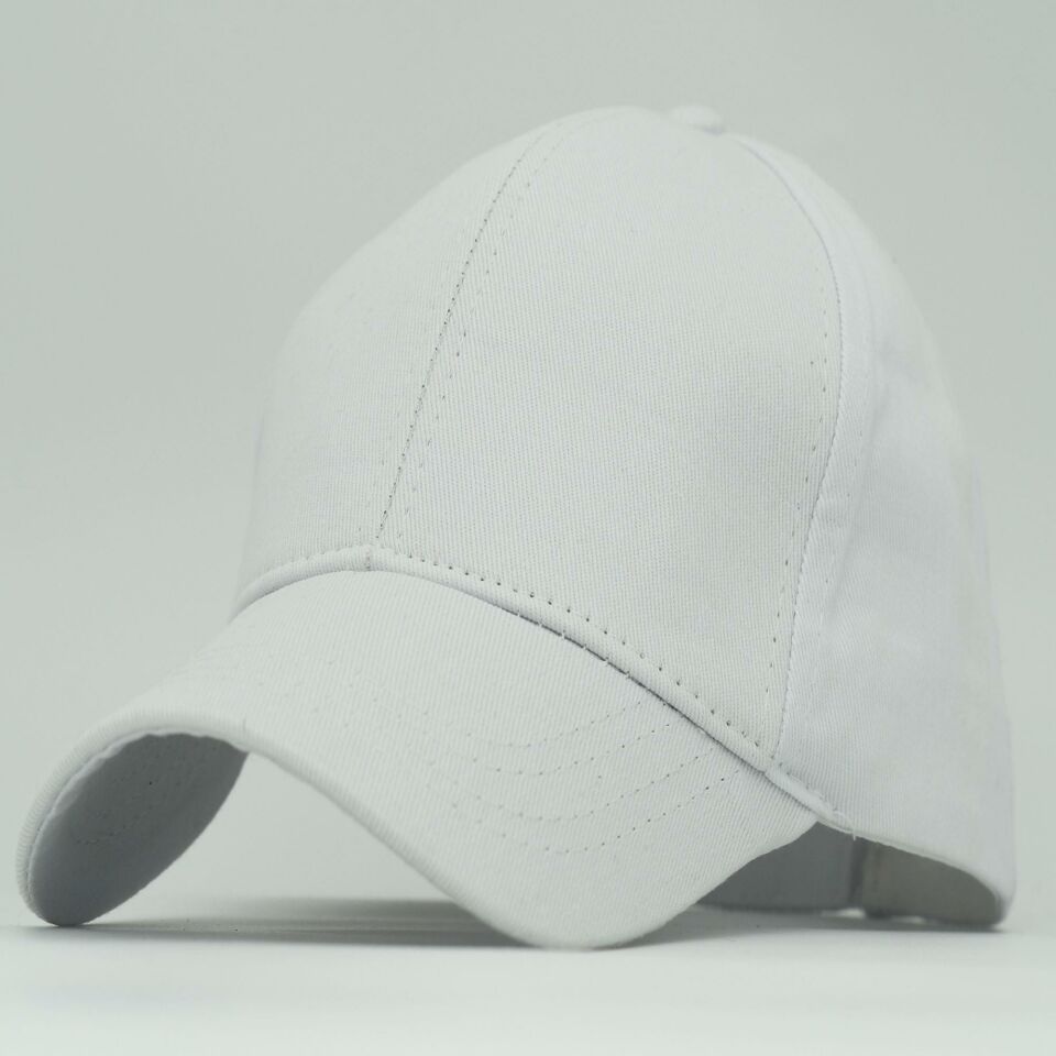 Unisex Ayarlanabilir Beyaz Spor Basic Şapka