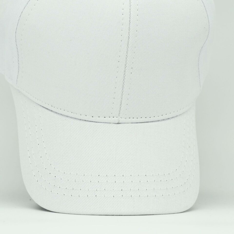 Unisex Ayarlanabilir Beyaz Spor Basic Şapka