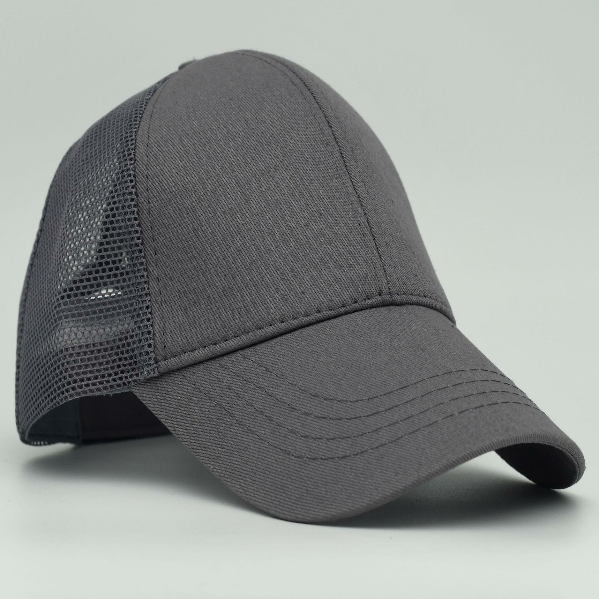 Unisex Ayarlanabilir Gri Fileli Spor Basic Şapka