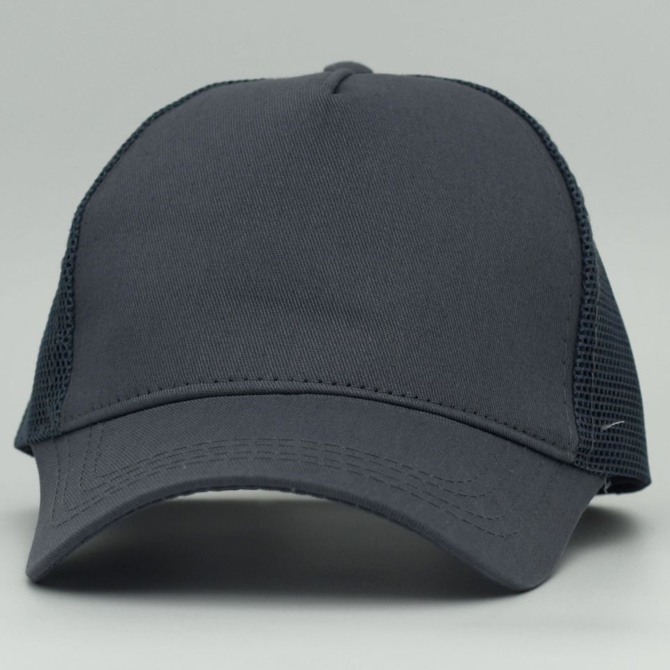 Unisex Ayarlanabilir Koyu Gri Fileli Spor Basic Şapka