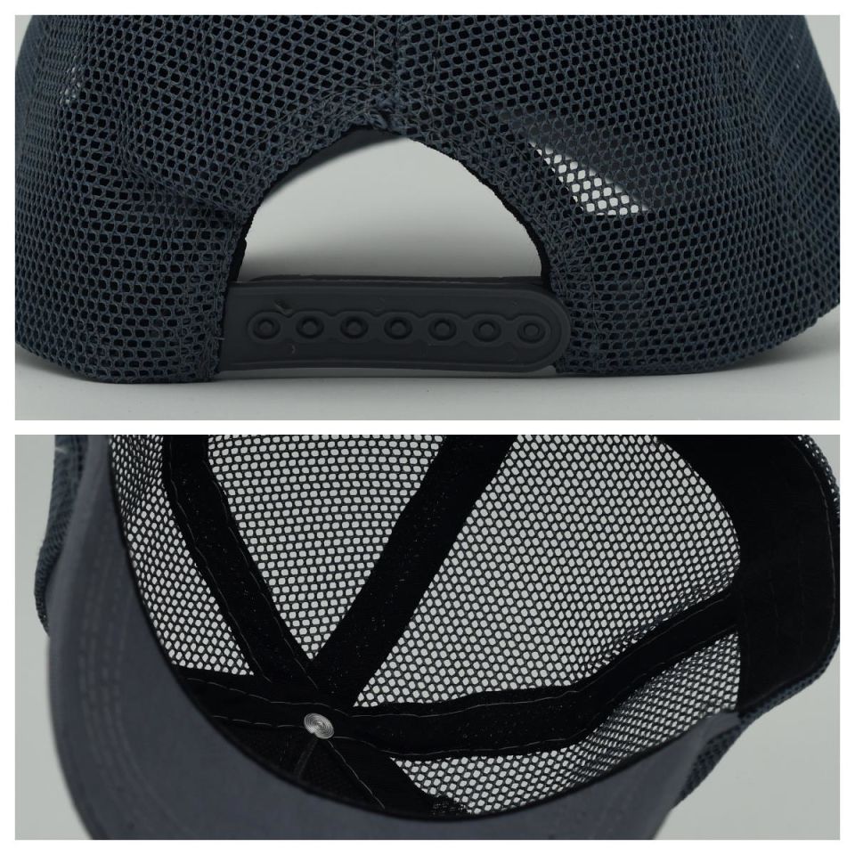 Unisex Ayarlanabilir Koyu Gri Fileli Spor Basic Şapka