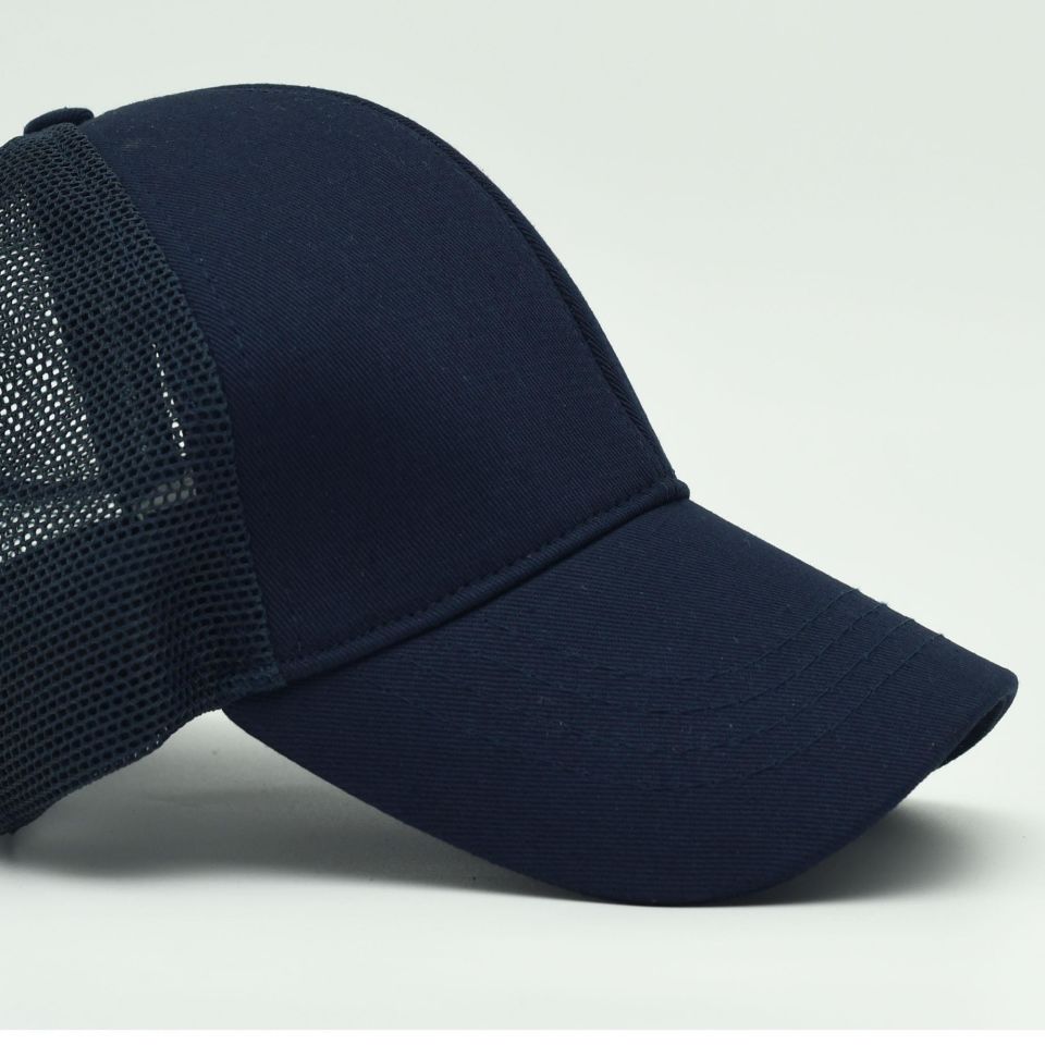 Unisex Ayarlanabilir Lacivert Fileli Spor Basic Şapka