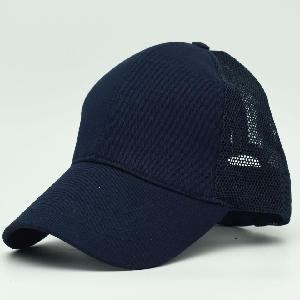 Unisex Ayarlanabilir Lacivert Fileli Spor Basic Şapka