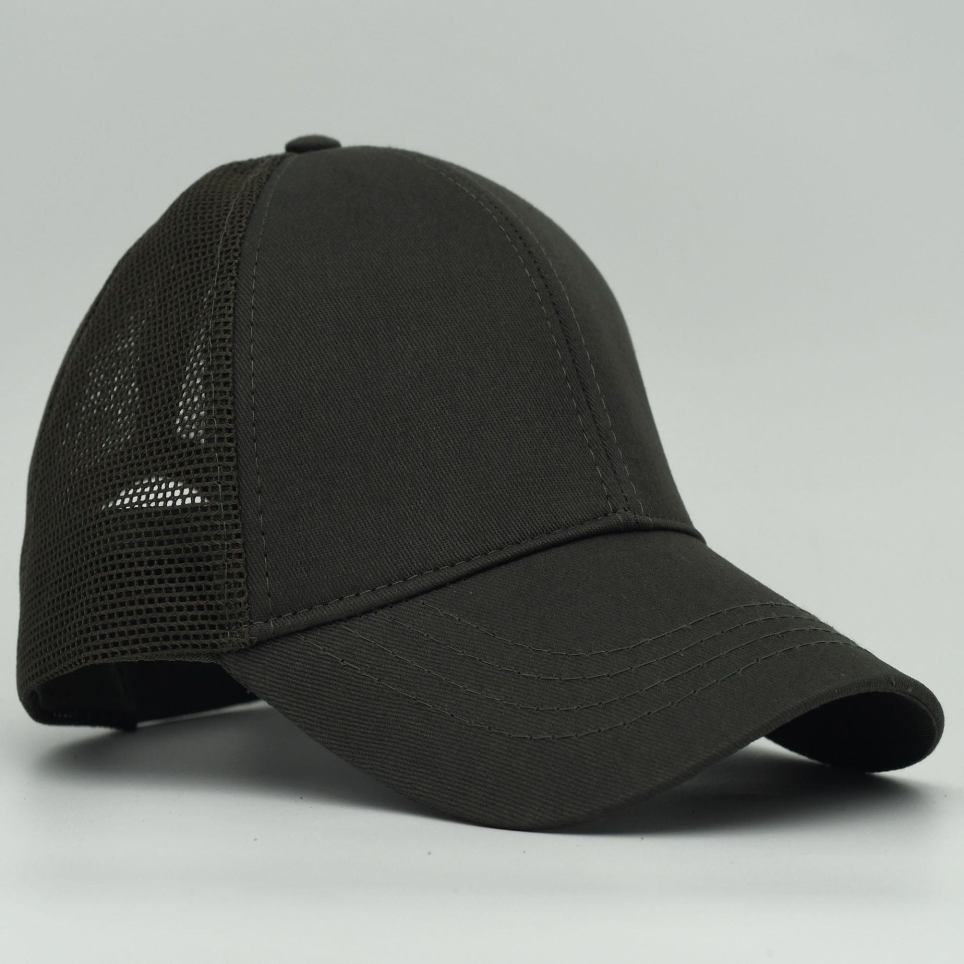 Unisex Ayarlanabilir Haki Fileli Spor Basic Şapka