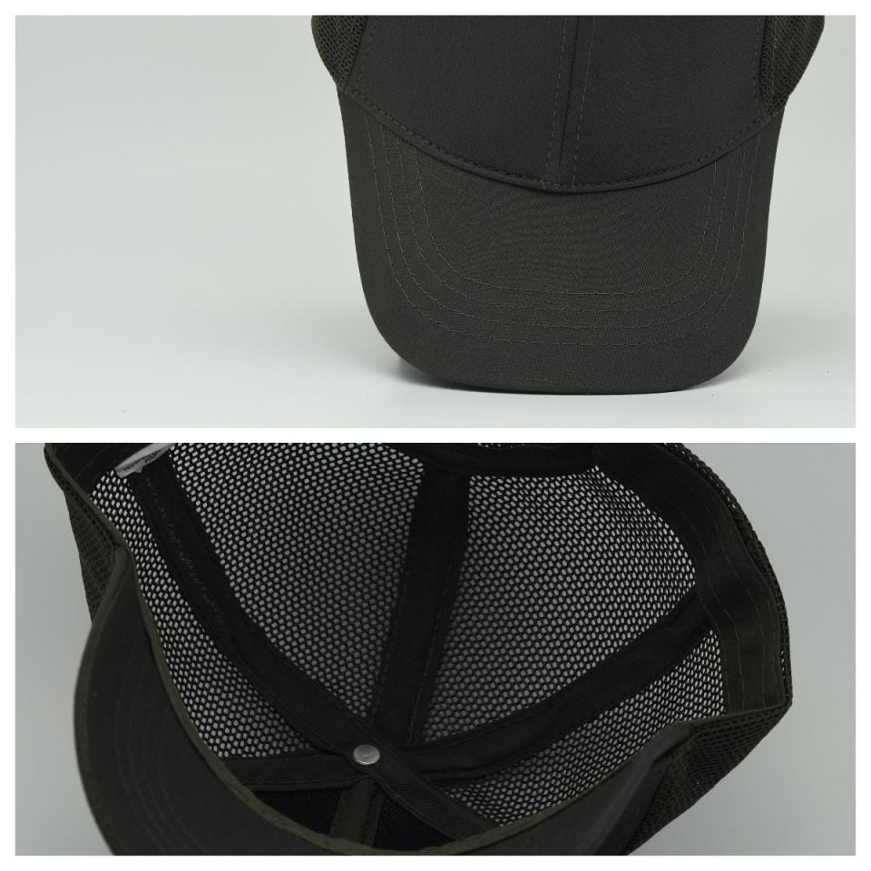 Unisex Ayarlanabilir Haki Fileli Spor Basic Şapka