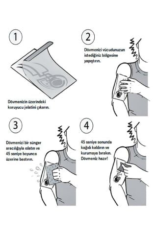 Stellarium Yıldız Haritası Geçici Dövme Minimal Tattoo