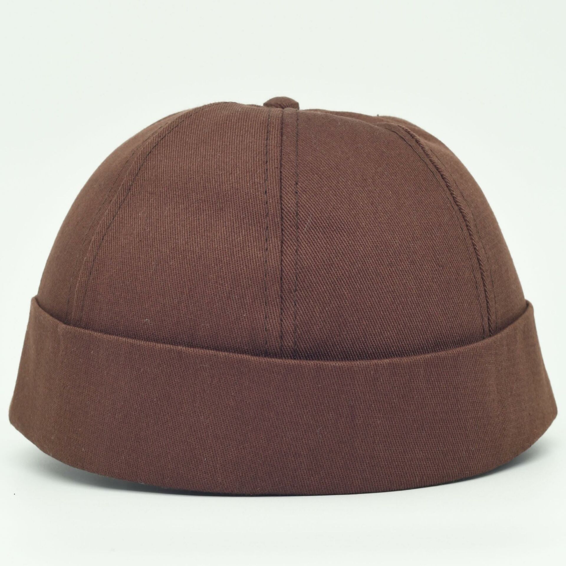 Hiphop Docker Şapka %100 Pamuk Katlamalı Cap Kahverengi Cırtlı