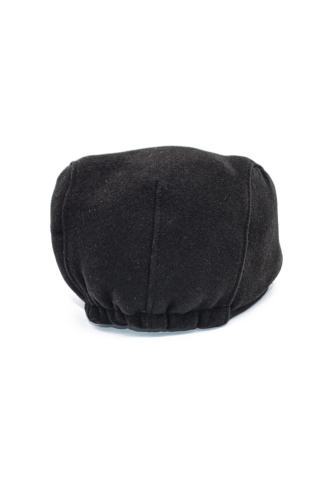 Kaşe Kumaş Bayan Kasket Şapka Siyah Renk