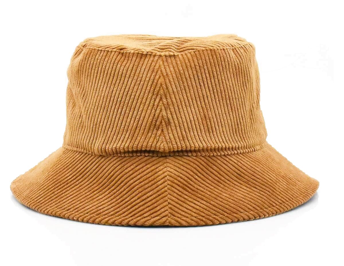 Kadife Bucket Şapka Camel