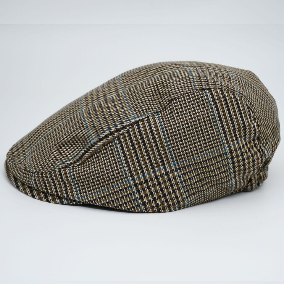 Kahverengi Kasket Pamuklu London Flat Cap Şapka