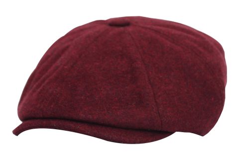 Kışlık Kaşe Kumaş Erkek Şapka Kasket Newsboy Peaky Blinders Kap Hat Bordo