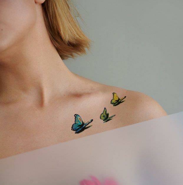 Geçici Karışık Dövme Tattoo Kadın Dövmesi Su Geçirmez