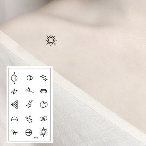 Geçici Uzay Mini Dövme Tattoo Kadın Dövmesi Su Geçirmez