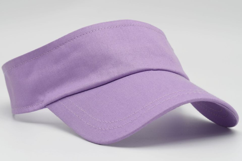 Unisex Uv Koruyucu Vizör Kasket Siperlik Tenis Şapka Lila