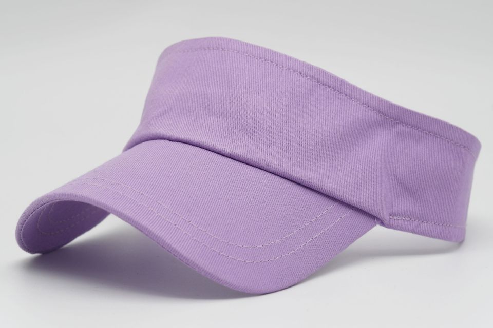 Unisex Uv Koruyucu Vizör Kasket Siperlik Tenis Şapka Lila