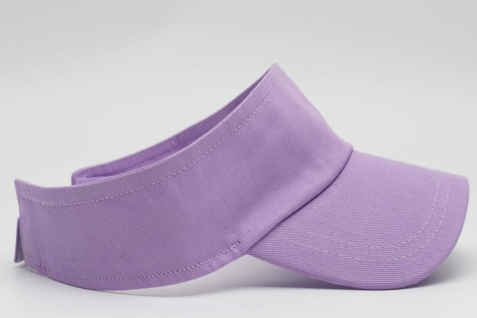 Unisex Uv Koruyucu Vizör Kasket Siperlik Tenis Şapka Lila