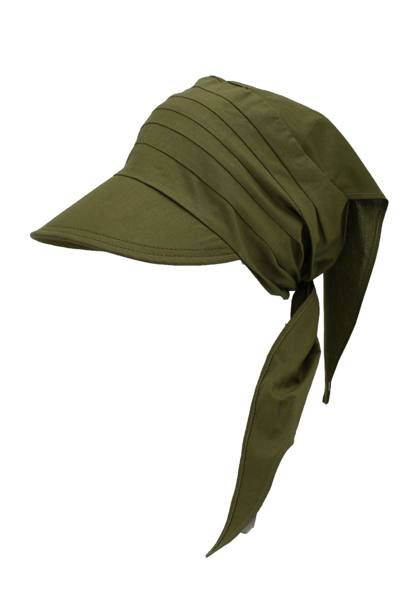 Safari Bağlamalı Haki Siperli Bandana Vizör
