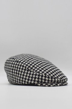 Desenli Ekru Erkek Kasket Driver Şapka Flat Cap
