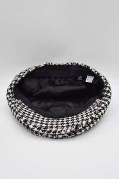 Desenli Ekru Erkek Kasket Driver Şapka Flat Cap