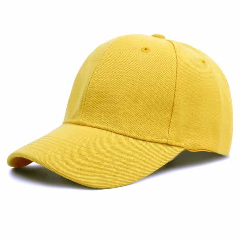 Kadın Şapka Erkek Kep Sarı Beyzbol Şapkası Spor Şapka Cırtlı Kep