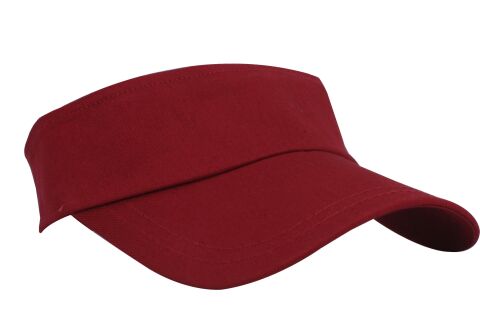 Unisex Uv Koruyucu Vizör Kasket Siperlik Tenis Şapka Koyu Kırmızı