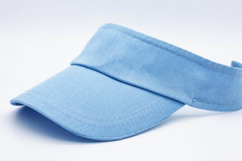 Unisex Uv Koruyucu Vizör Kasket Siperlik Tenis Şapka Bebek Mavi