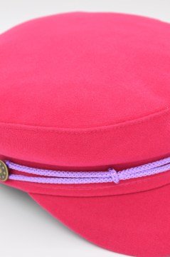 Kadın Denizci Stili Pembe Kasket Şapka