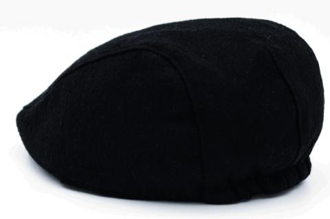 Erkek Şapka Siyah Kışlık Trend Flat Cap Yün Kasket