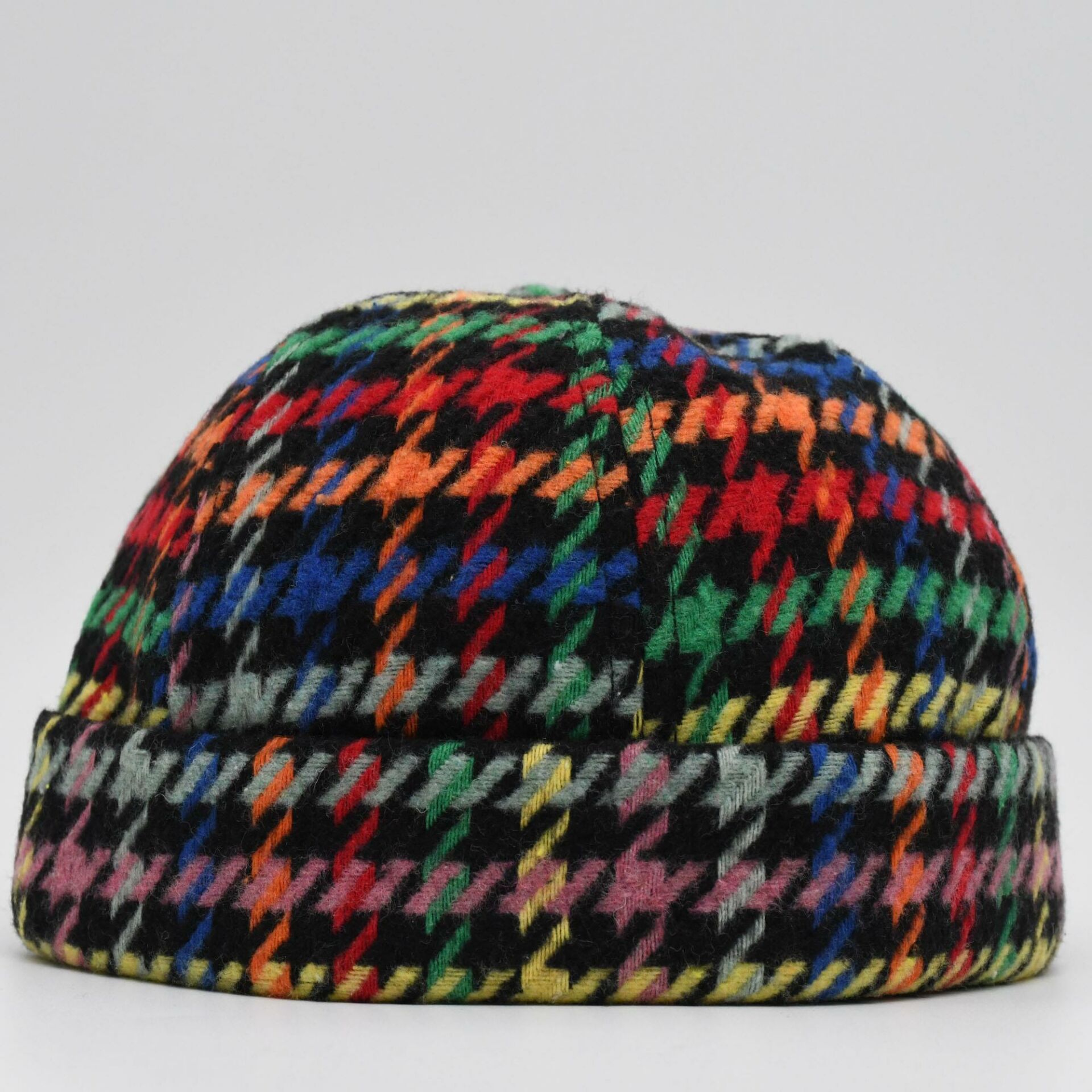 Etnik Desen Kısa Docker Şapka Vintage Cap Kasket