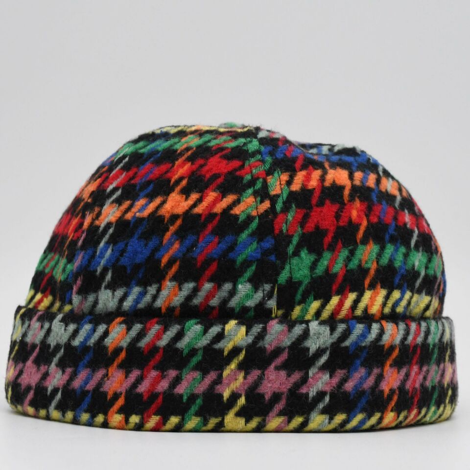 Etnik Desen Kısa Docker Şapka Vintage Cap Kasket