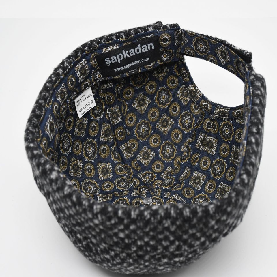 Etnik Desen Kısa Docker Şapka Vintage Cap Kasket