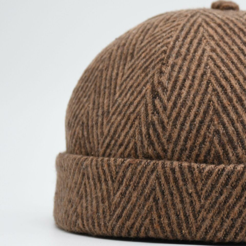 Etnik Desen Kısa Docker Şapka Vintage Cap Kasket