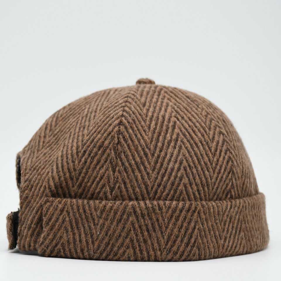 Etnik Desen Kısa Docker Şapka Vintage Cap Kasket