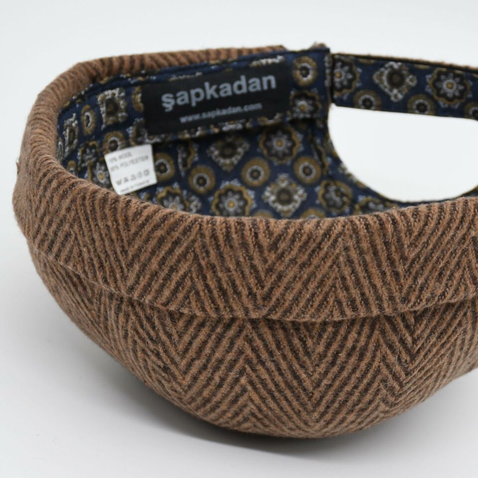 Etnik Desen Kısa Docker Şapka Vintage Cap Kasket