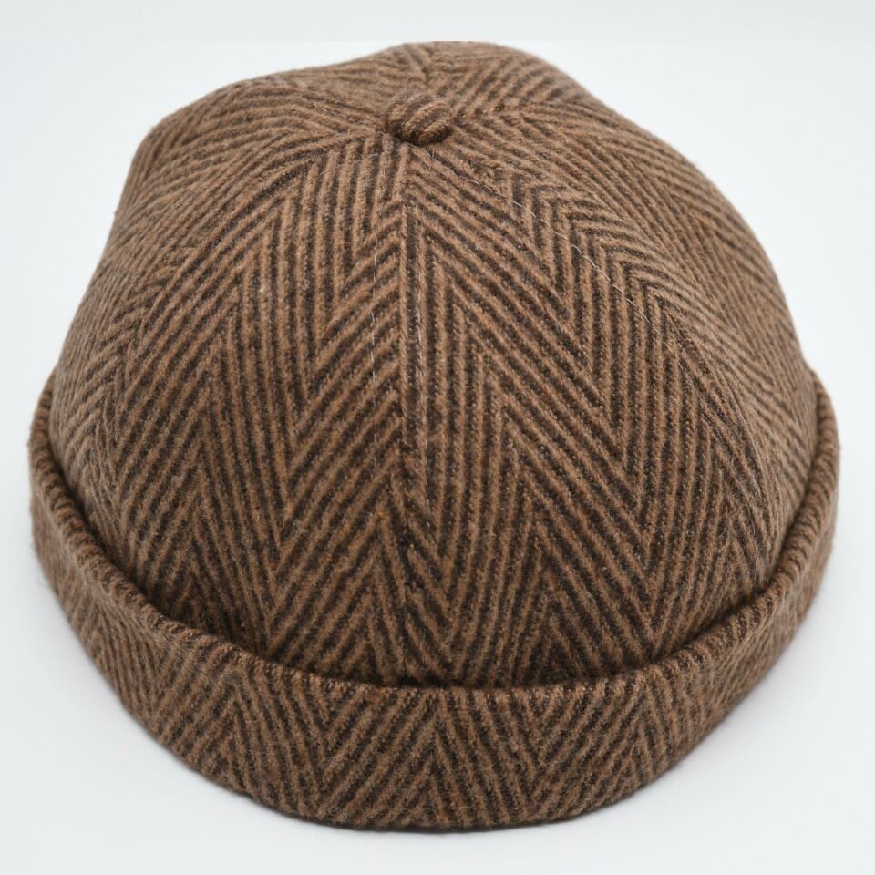 Etnik Desen Kısa Docker Şapka Vintage Cap Kasket