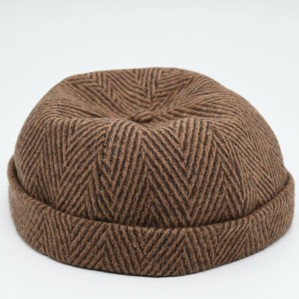 Etnik Desen Kısa Docker Şapka Vintage Cap Kasket