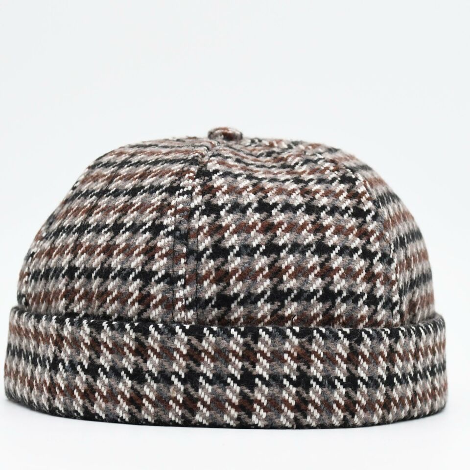 Etnik Desen Kısa Docker Şapka Vintage Cap Kasket