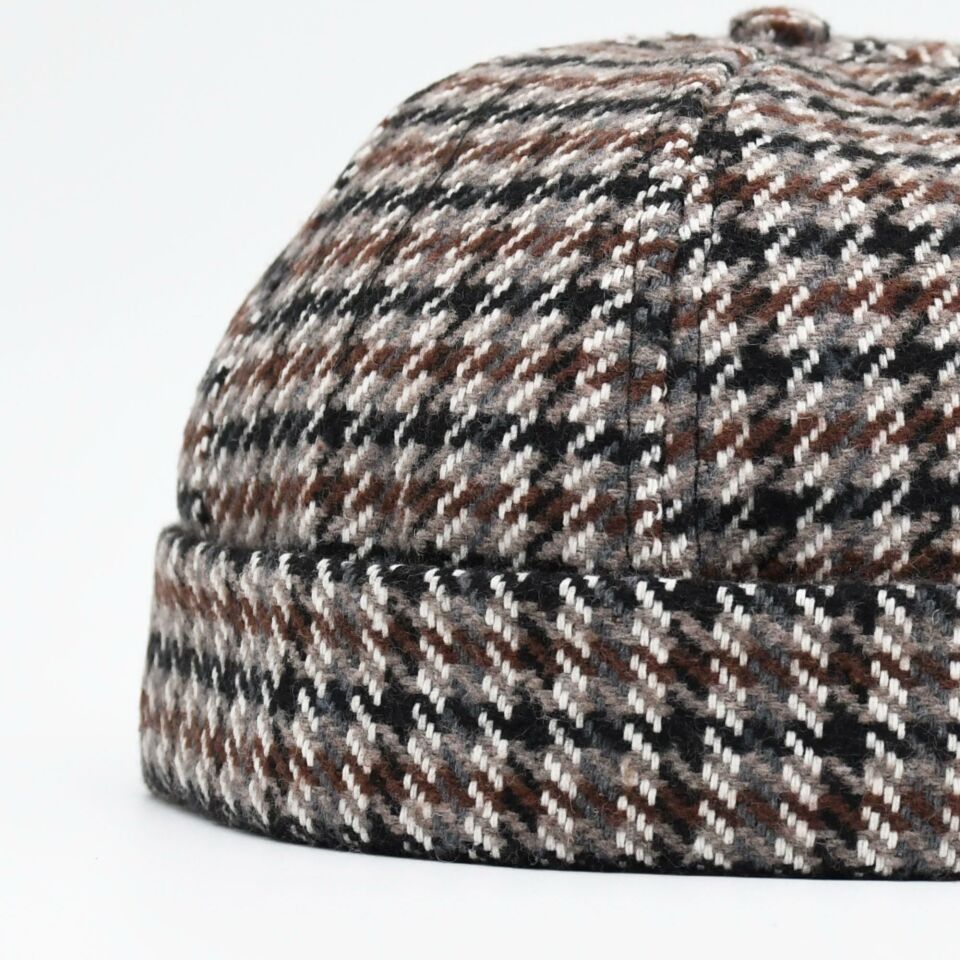 Etnik Desen Kısa Docker Şapka Vintage Cap Kasket