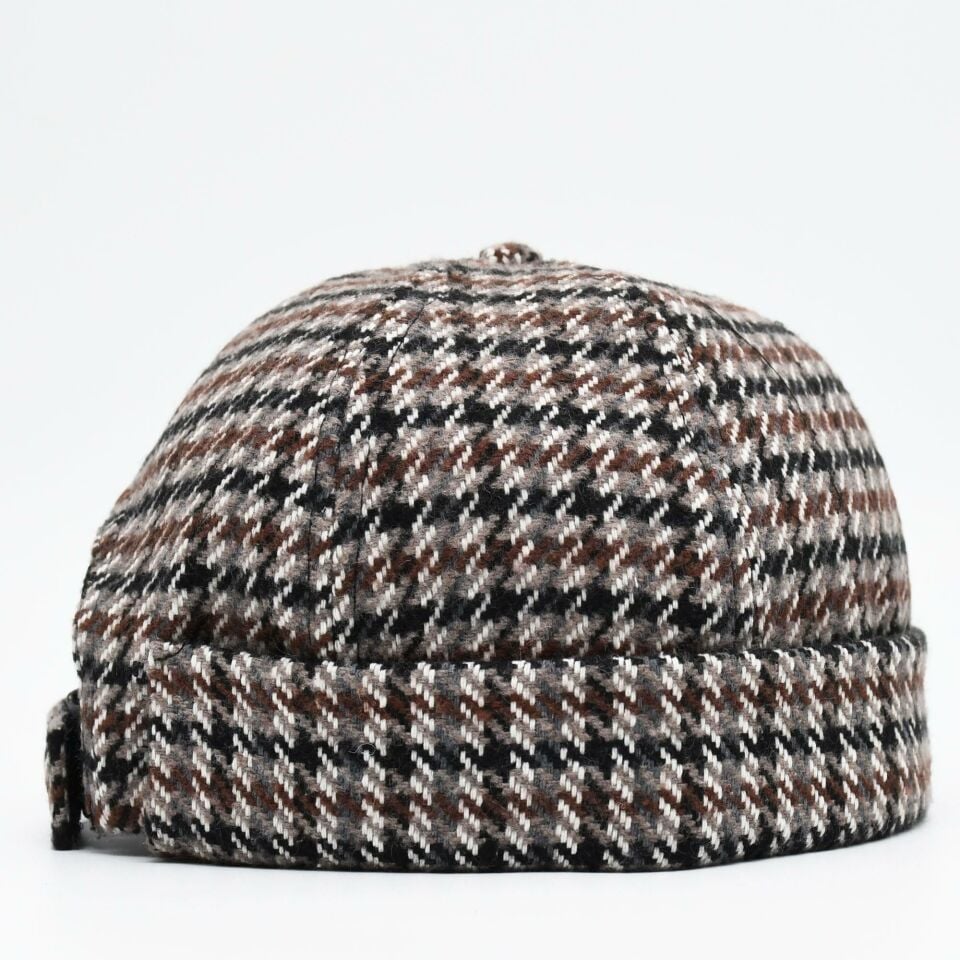 Etnik Desen Kısa Docker Şapka Vintage Cap Kasket