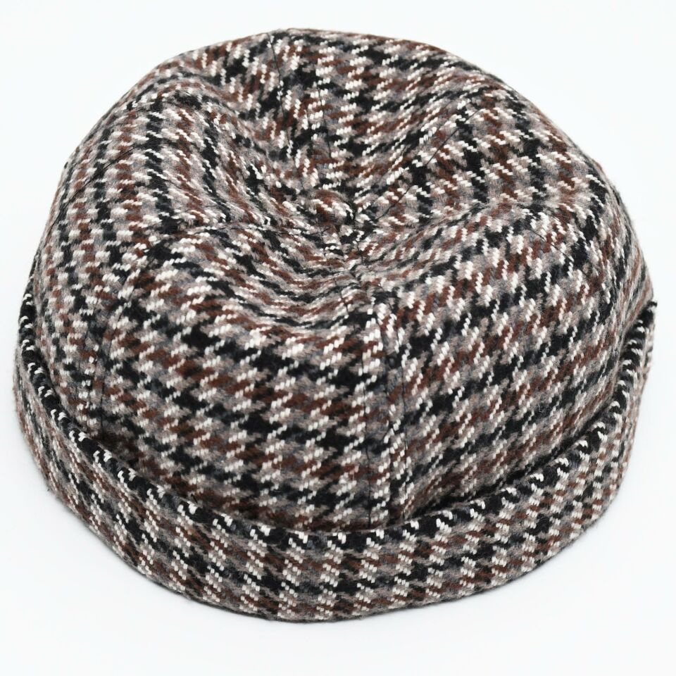 Etnik Desen Kısa Docker Şapka Vintage Cap Kasket