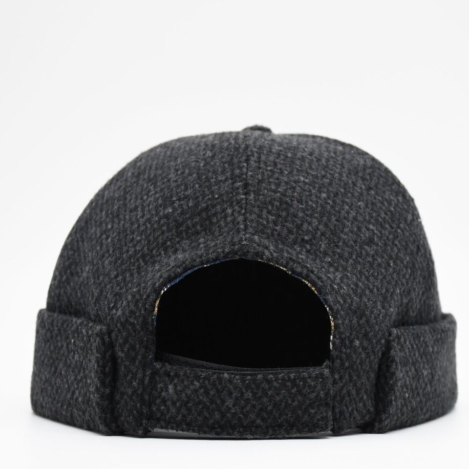 Etnik Desen Kısa Docker Şapka Vintage Cap Kasket