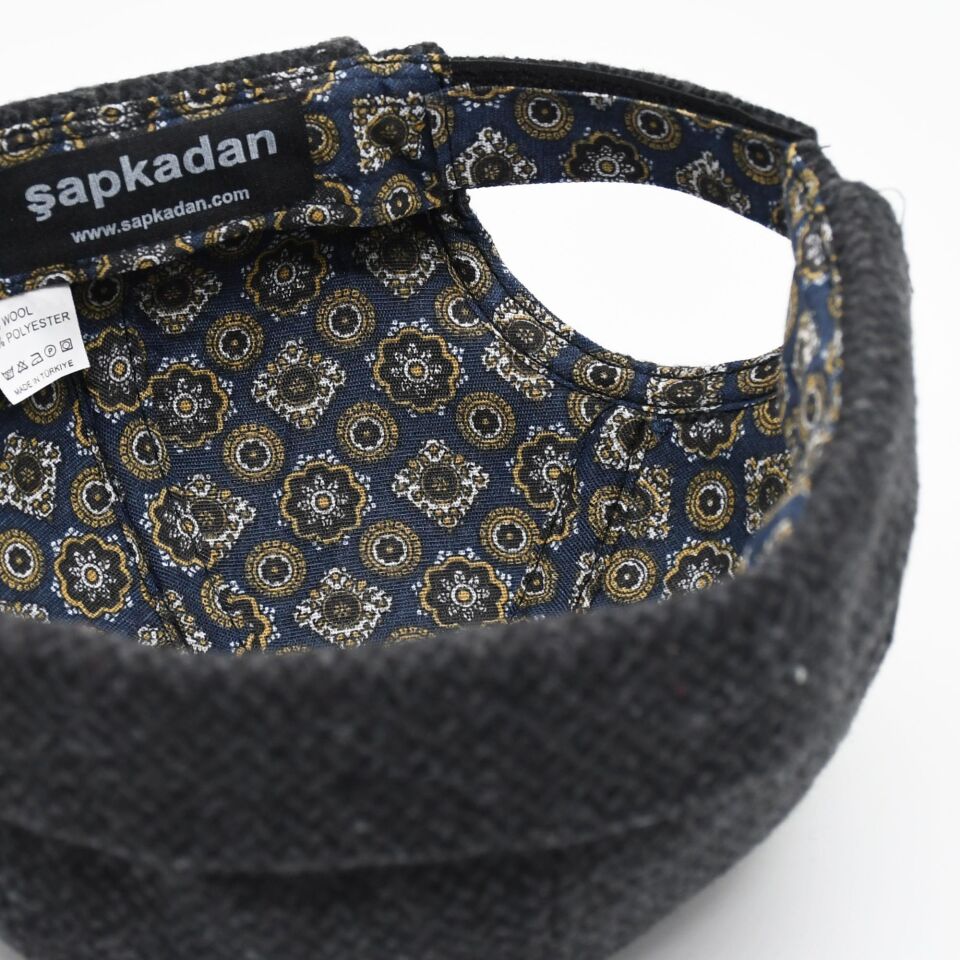 Etnik Desen Kısa Docker Şapka Vintage Cap Kasket