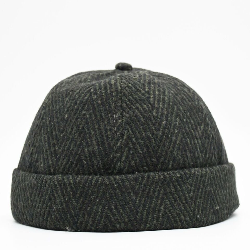 Etnik Desen Kısa Docker Şapka Vintage Cap Kasket