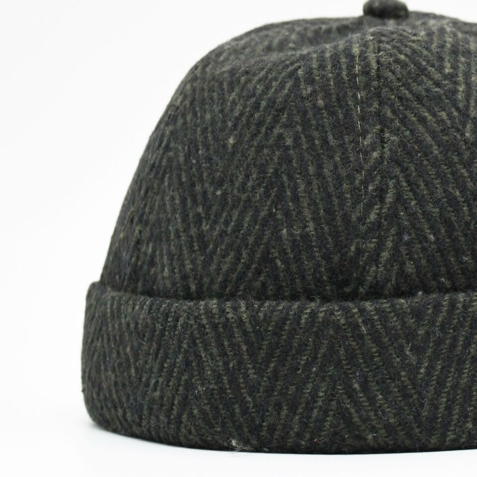 Etnik Desen Kısa Docker Şapka Vintage Cap Kasket