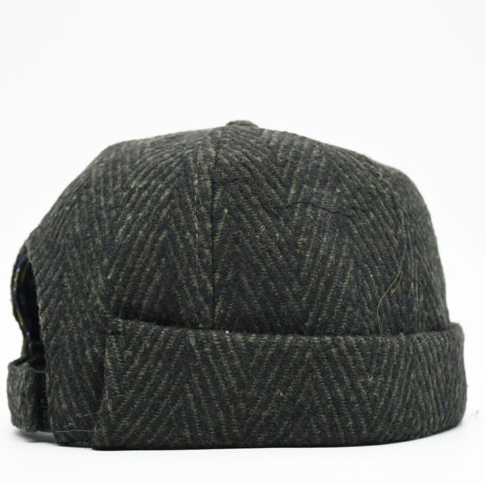 Etnik Desen Kısa Docker Şapka Vintage Cap Kasket