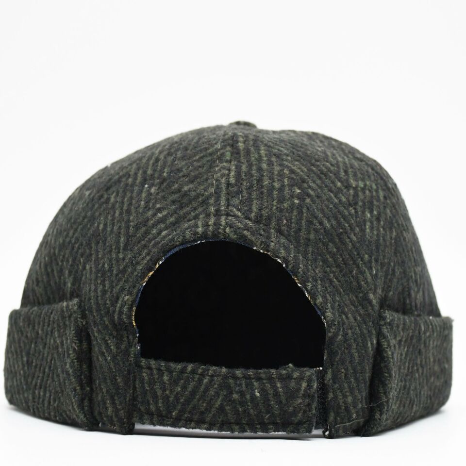 Etnik Desen Kısa Docker Şapka Vintage Cap Kasket