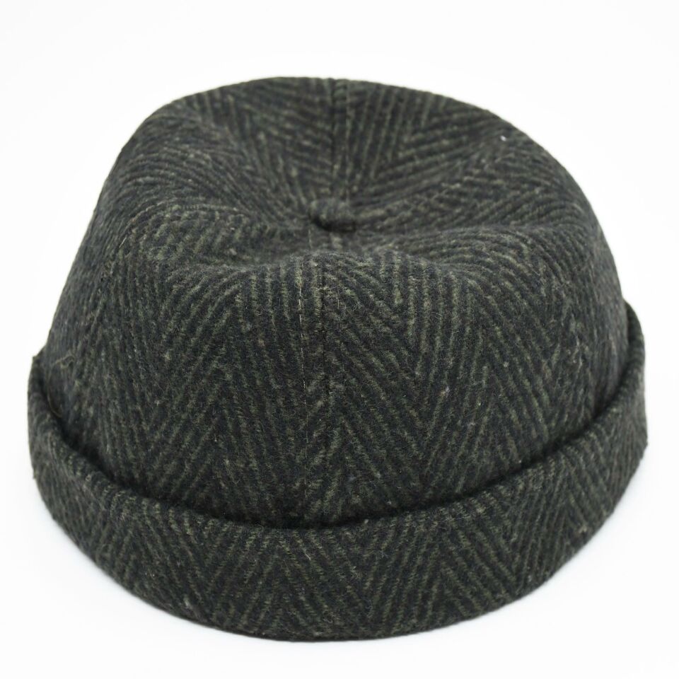 Etnik Desen Kısa Docker Şapka Vintage Cap Kasket