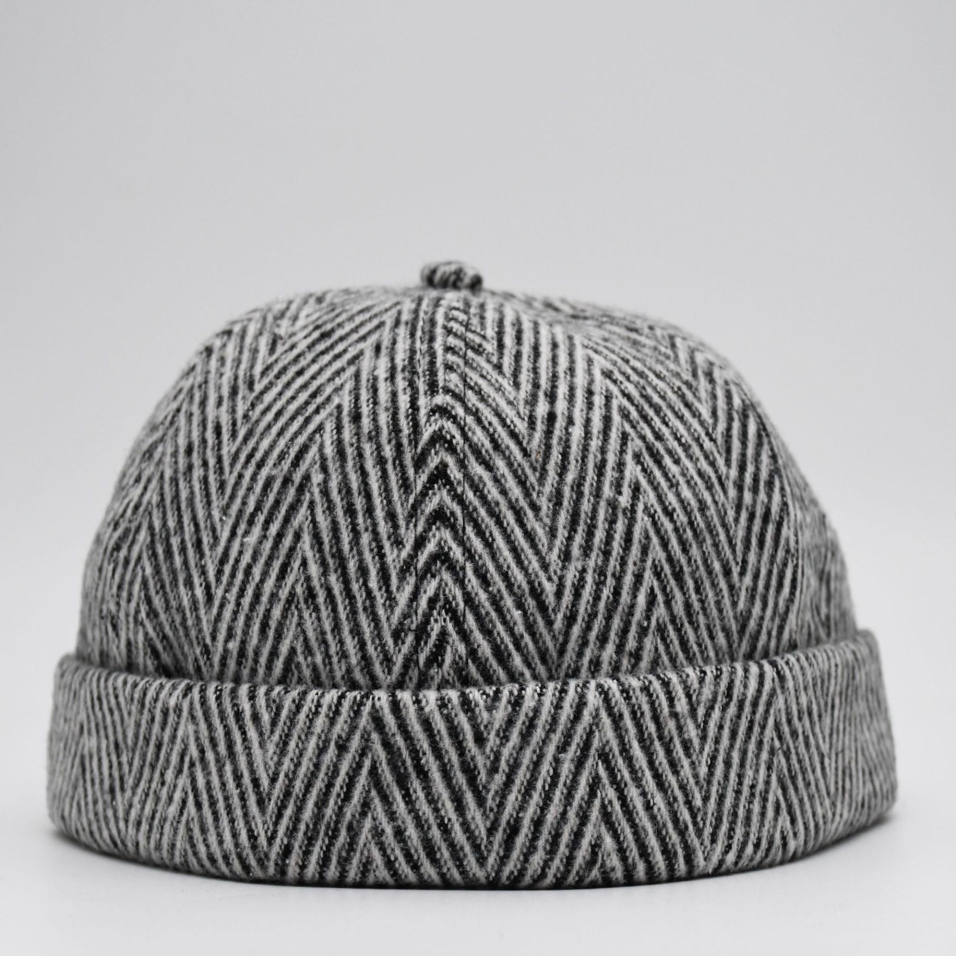 Etnik Desen Kısa Docker Şapka Vintage Cap Kasket