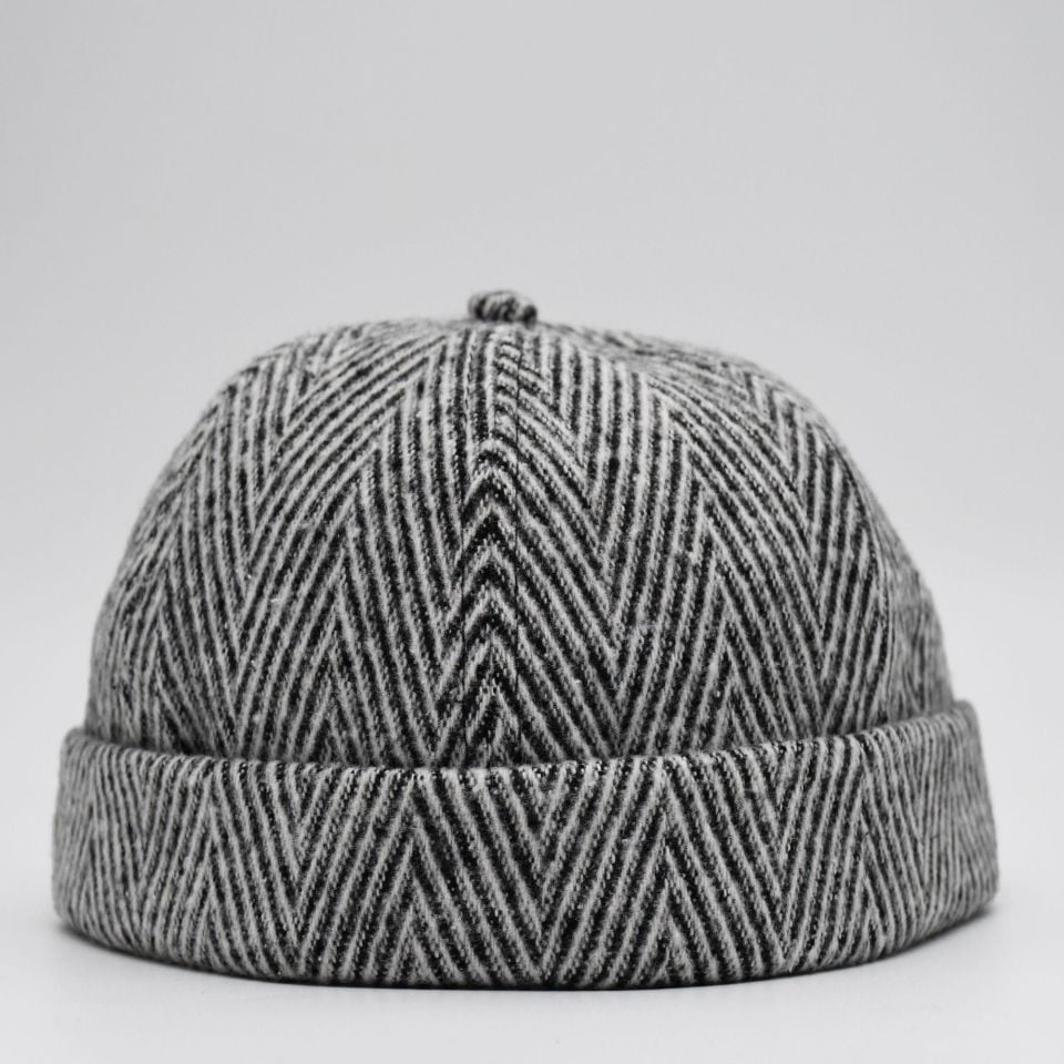 Etnik Desen Kısa Docker Şapka Vintage Cap Kasket